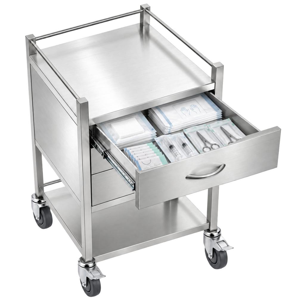 TEQLER | mobiler Edelstahl Schubladenwagen (T171808)
