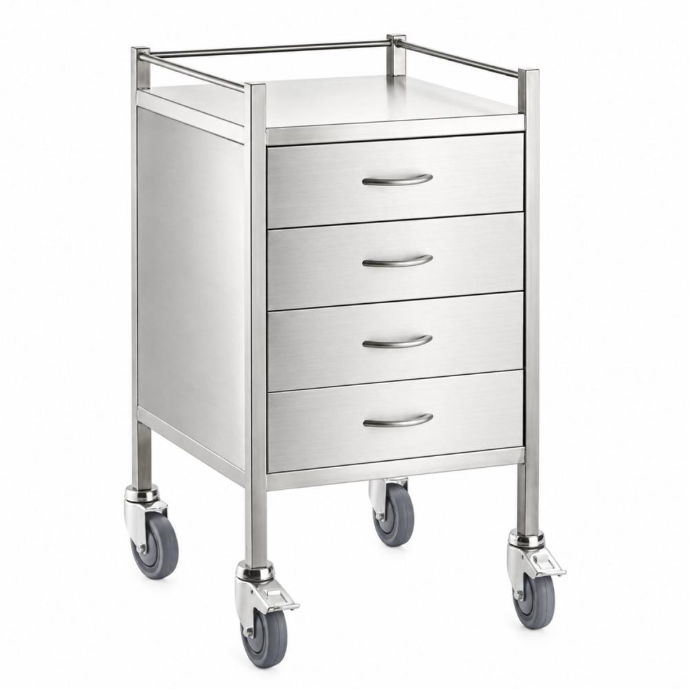 TEQLER | mobiler Edelstahl Schubladenwagen (T171809)