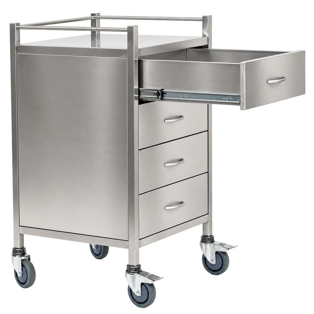 TEQLER | mobiler Edelstahl Schubladenwagen (T171809)