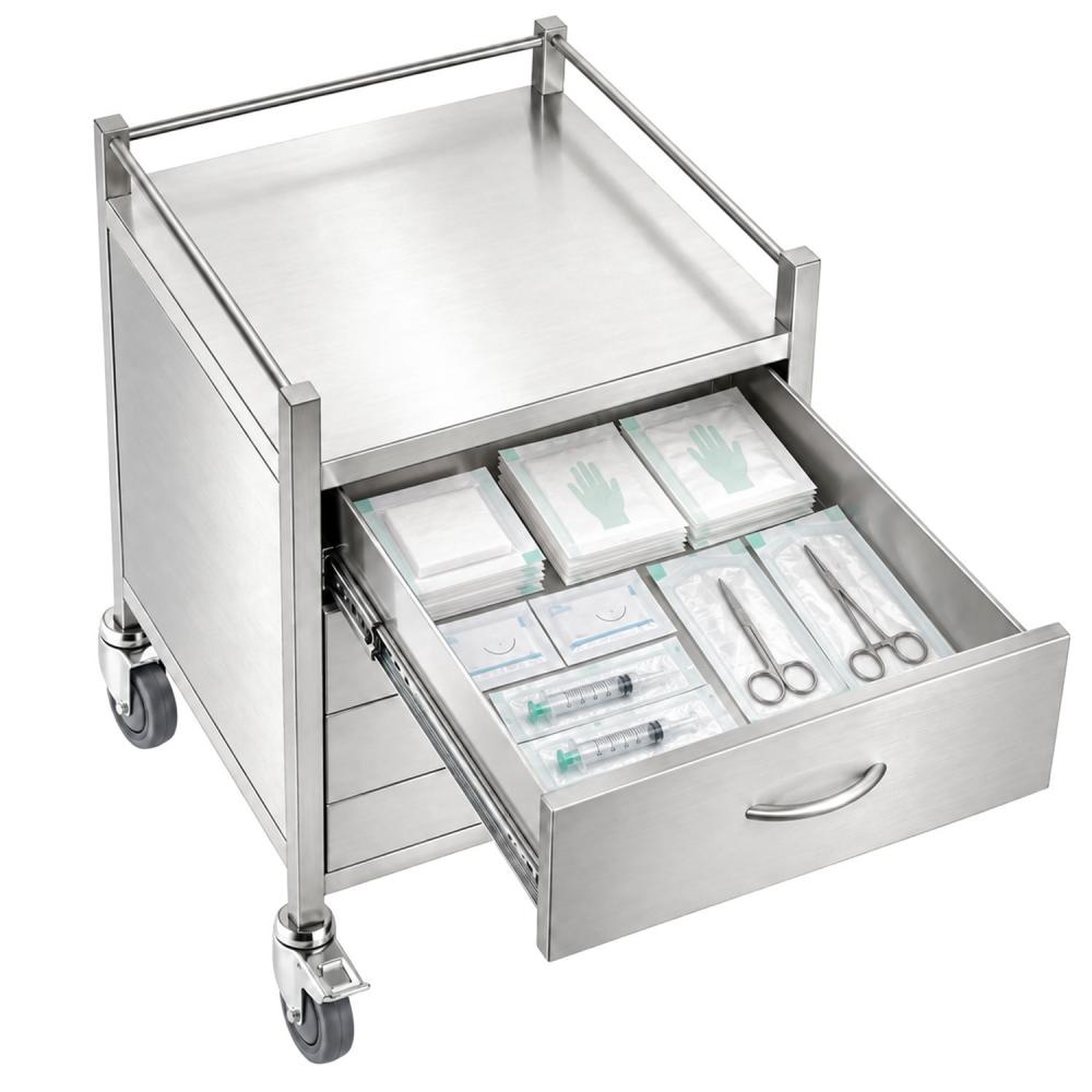TEQLER | mobiler Edelstahl Schubladenwagen (T171809)