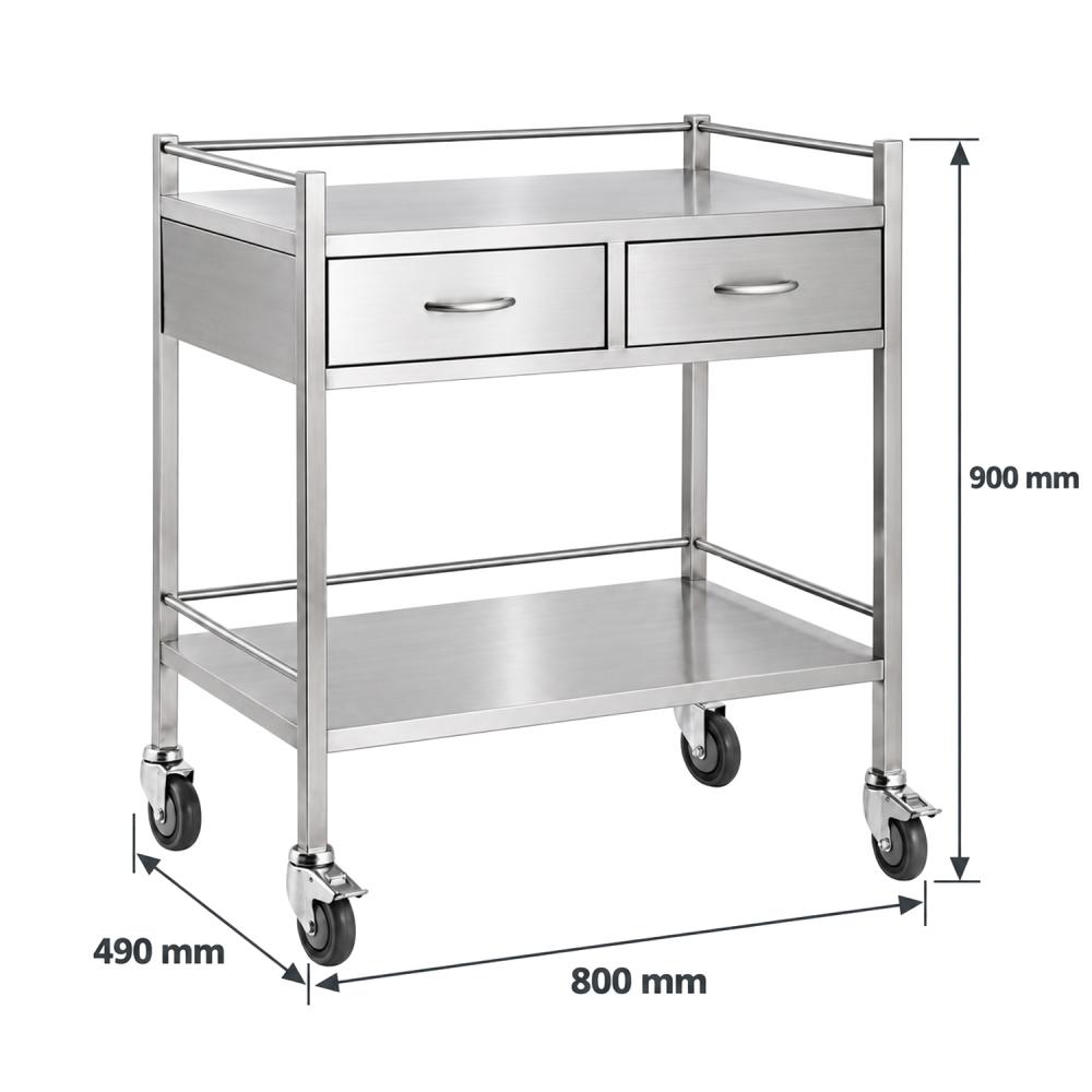 TEQLER | mobiler Edelstahl Vielzweckwagen (T171810)