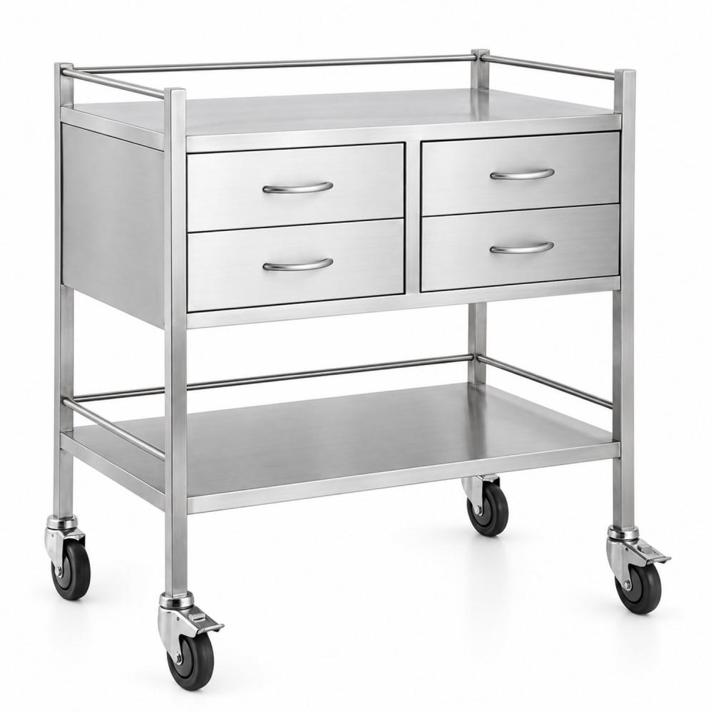 TEQLER | mobiler Edelstahl Vielzweckwagen (T171811)