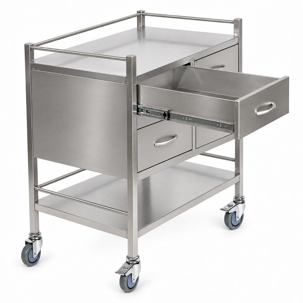 TEQLER | mobiler Edelstahl Vielzweckwagen (T171811)