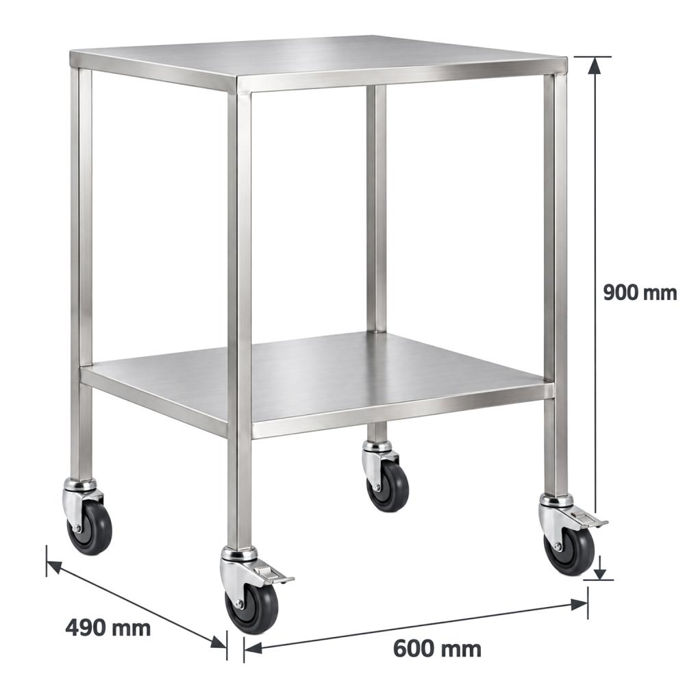 TEQLER | mobiler Edelstahl Gerätewagen (T171813)