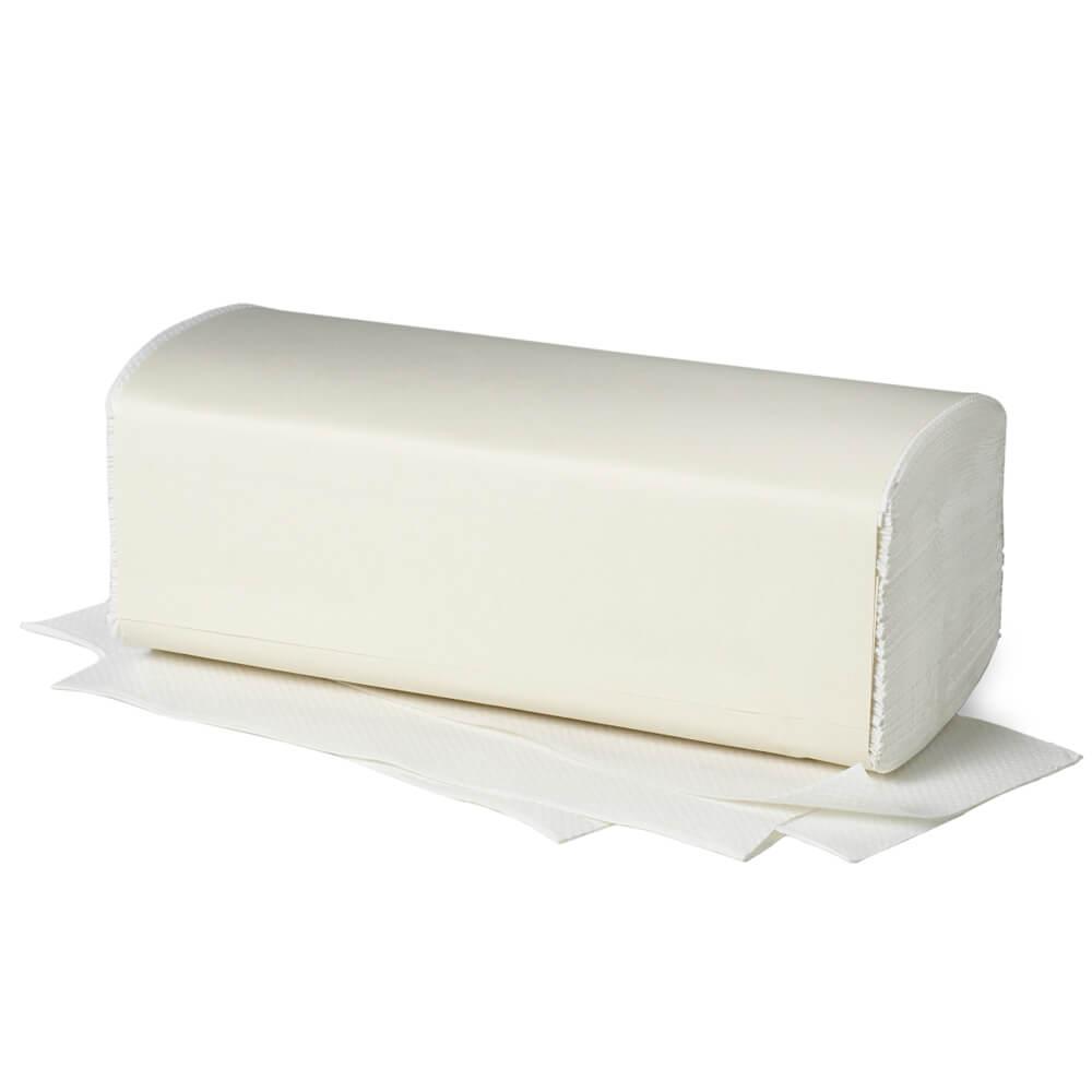 TEQLER | Zellstoff Papierhandtücher (weiß) T850214