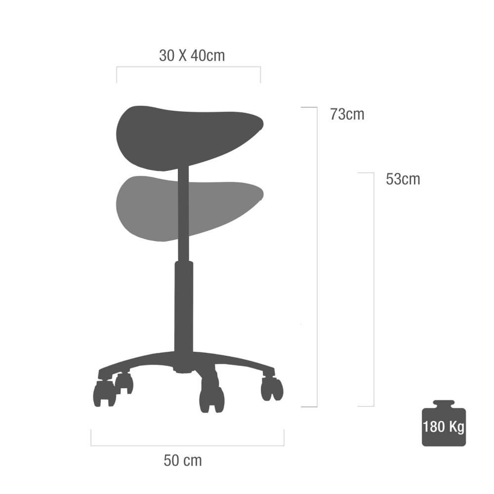 TEQLER Interior Drehhocker Sattelsitz blau (T140523blau)