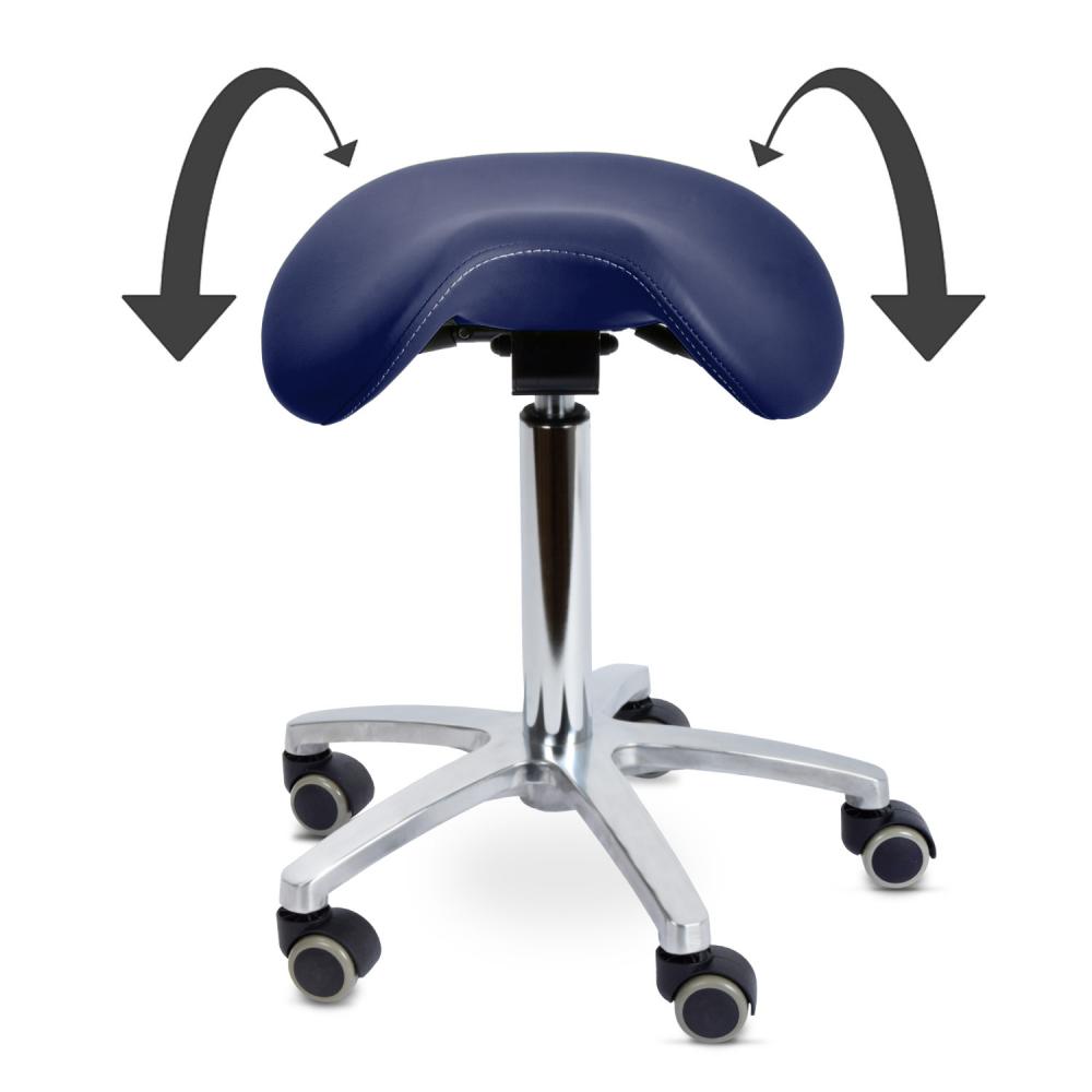 TEQLER Interior Drehhocker Sattelsitz blau (T140523blau)