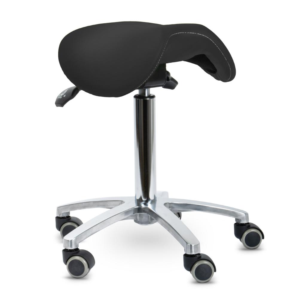 TEQLER | Drehhocker Sattelsitz schwarz (T140523schwarz)