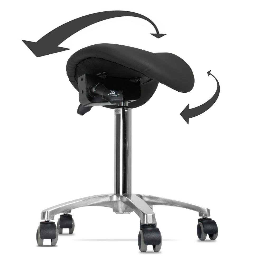 TEQLER | Drehhocker Sattelsitz schwarz (T140523schwarz)