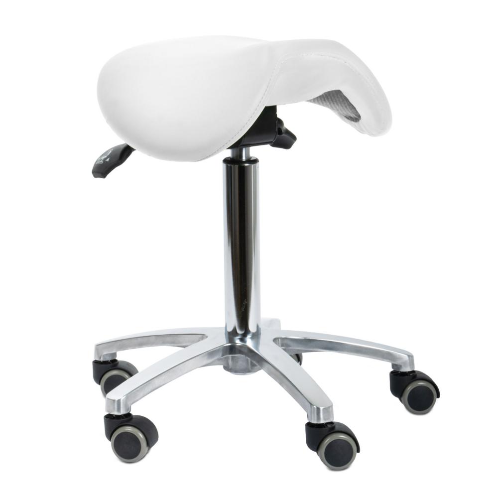 TEQLER | Drehhocker Sattelsitz weiß (T140523weiss)