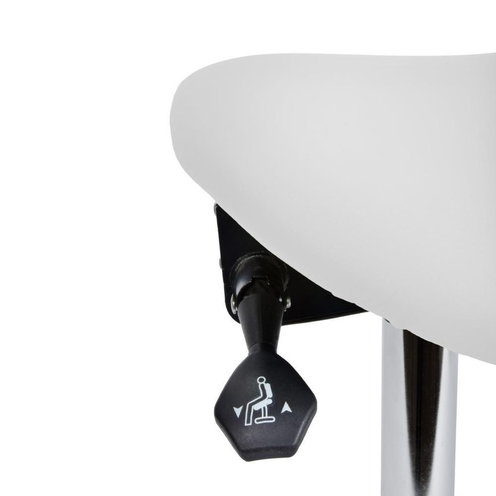 TEQLER | Drehhocker Sattelsitz weiß (T140523weiss)