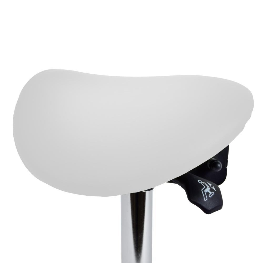 TEQLER | Drehhocker Sattelsitz weiß (T140523weiss)