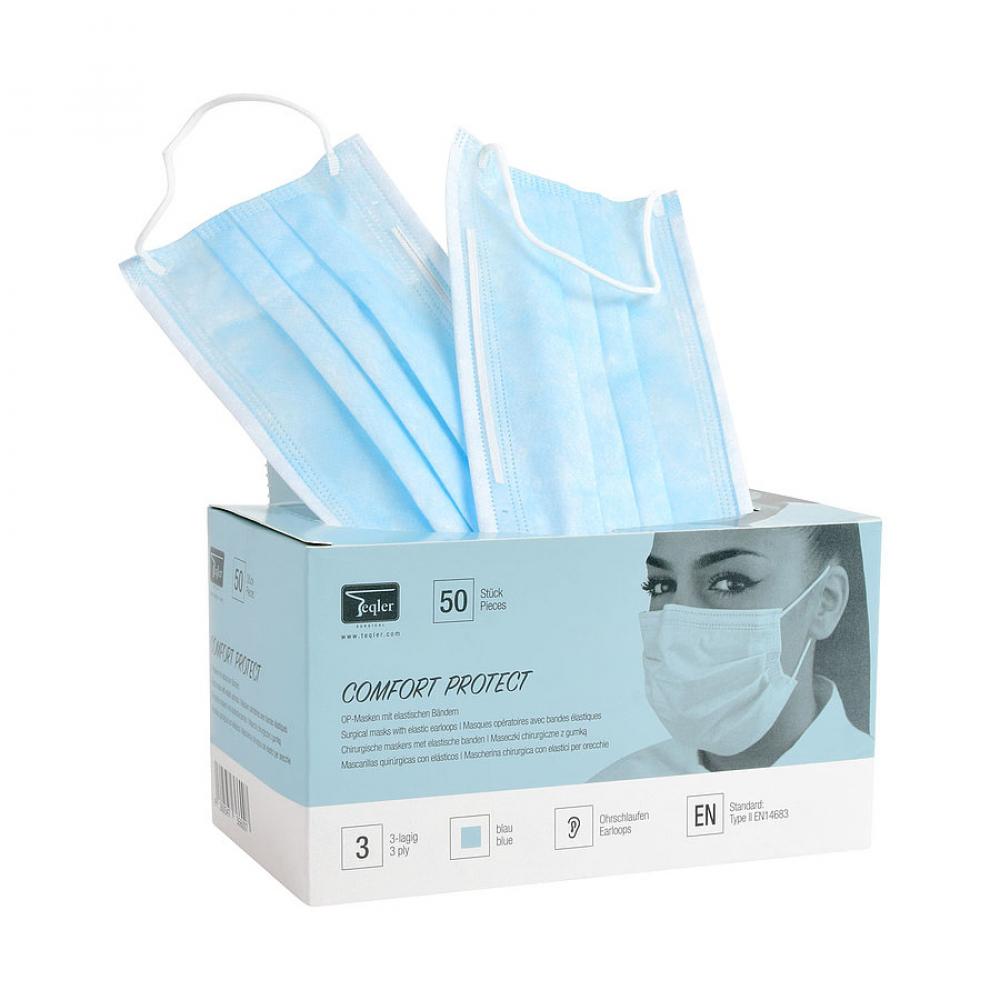 TEQLER | OP-Mundschutz Typ II blau EN 14683 (T490110blau)