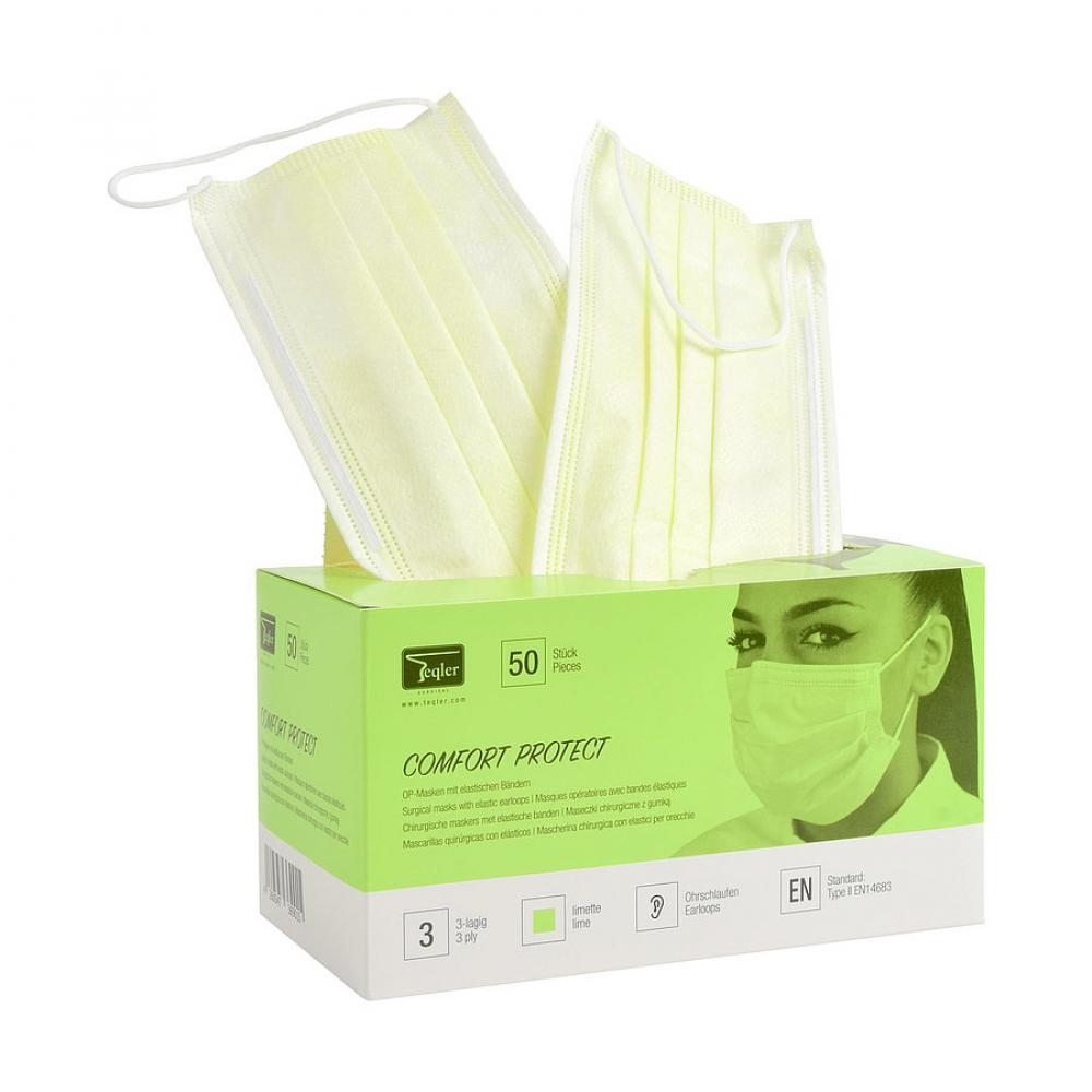 TEQLER | OP-Mundschutz Typ II limette EN 14683 (T490110limette)