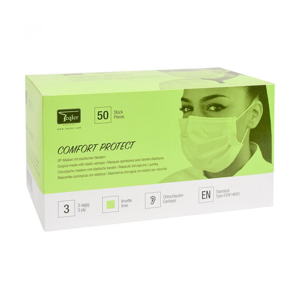 TEQLER | OP-Mundschutz Typ II limette EN 14683 (T490110limette)