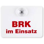 Fahrzeugbeschilderung Innenschild BRK im Einsatz