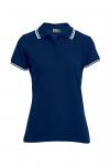 PROMODORO Polo Contrast Stripes (navy / white)