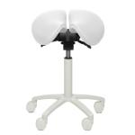 TEQLER | Sattelhocker geteilte Sitzfläche weiß (T145214)