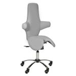 TEQLER Sattelstuhl mit hoher Rückenlehne 47cm - 57cm (grau)