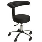 TEQLER | Multifunktions-Rollhocker mit Rückenlehne schwarz (T170743)